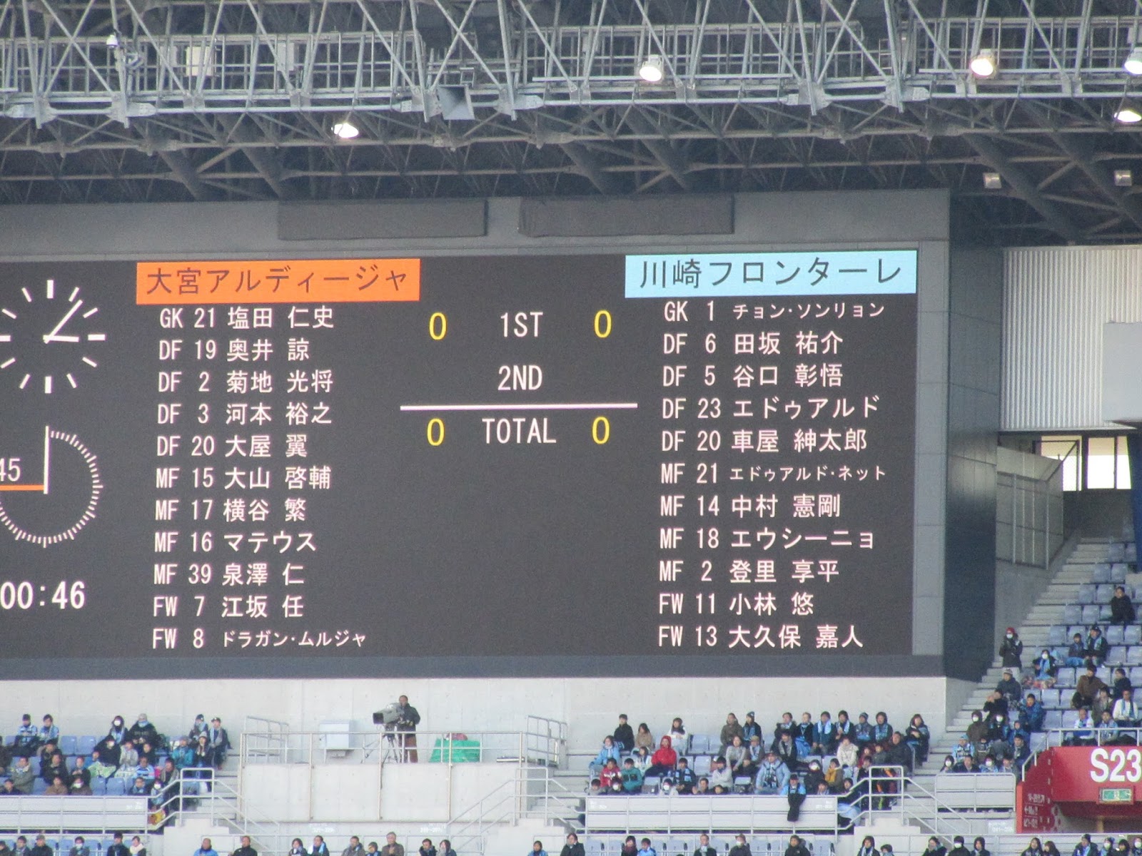 オタクな一口馬主 今季最終戦 大宮アルディージャvs川崎フロンターレ 16天皇杯準決勝