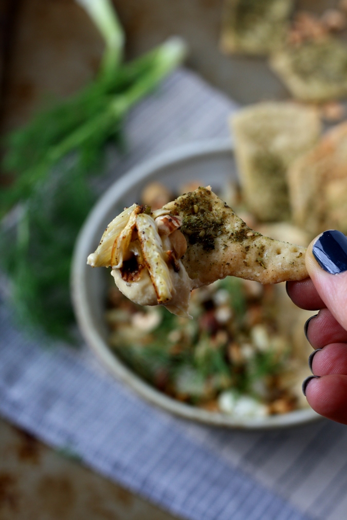 Mango & Tomato Sabra's Lemon Twist Hummus With Roasted Fennel & Hazelnuts