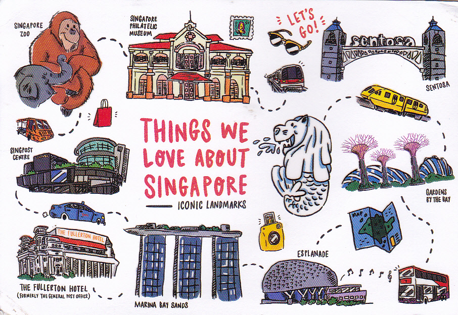 Postcard A La Carte Singapore Things We Love About Singapore Multiples