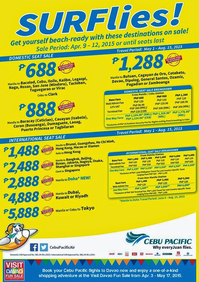 Cebu Pacific Promo Fares 2019 to 2020: Seat Sale Cebu ...