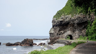 Sao Tome has a mountain with a tunnel