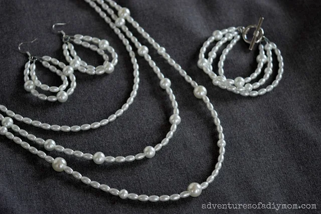 How to Make a Pearl Multi-strands Necklace, Bracelet and Earrings