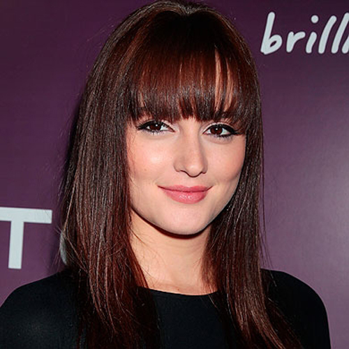 Hairstyle Blog: Leighton Meester With A Chunky Fringe