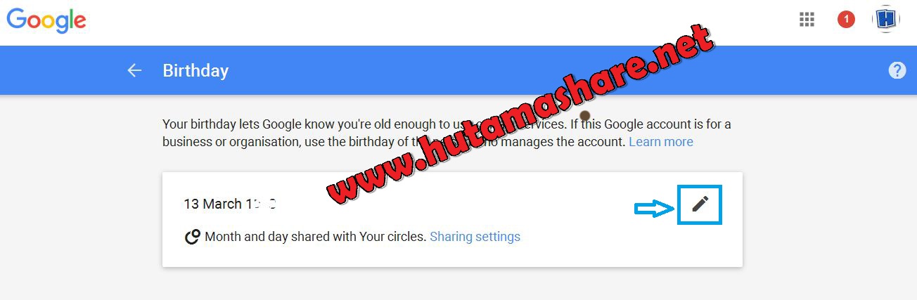 Cara mengganti tanggal lahir di akun google