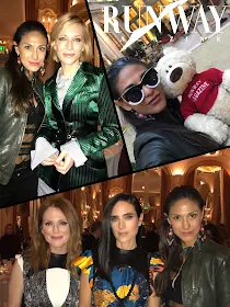 I’m with Cate Blanchett, Julianne Moore, Jennifer Connelly and my Abigail at Louis-Vuitton opening party in Paris.