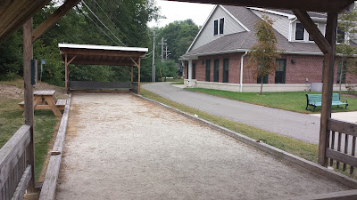 bocce court in back of the Senior Center