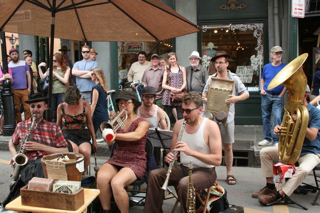 Pops Coffee's Traditional Jazz Post 214 A TUBA SKINNY STREET PERFORMANCE