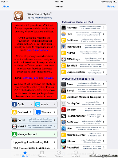 Jailbreak iOS 8 cho iphone, ipod, ipad