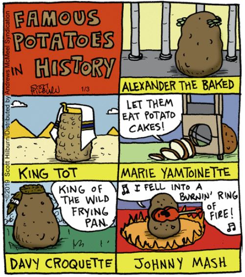 VeggieSue's Veggie Adventures Argyle Sweater Comic Famous Potatoes