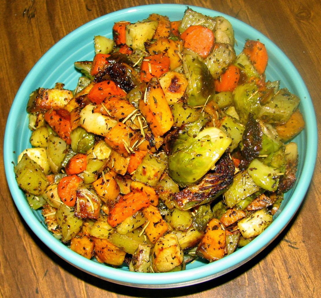 Shel's Kitchen Roasted Potatoes, Carrots, Parsnips and Brussels Sprouts