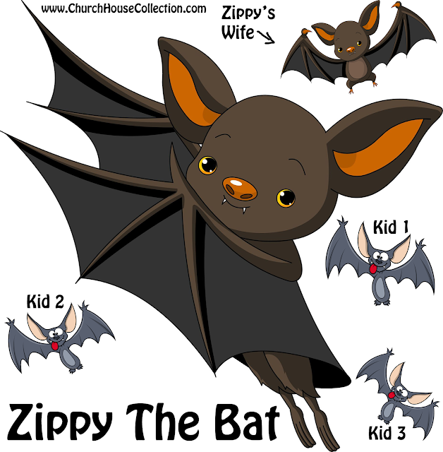 Mr, Kitty And Zippy The Bat© by Church House Collection "Mr. Kitty Who Loves To Give"
