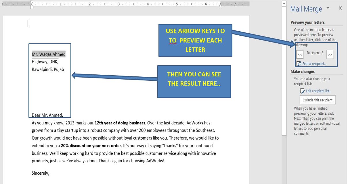 How to use Mail Merge in Microsoft Word