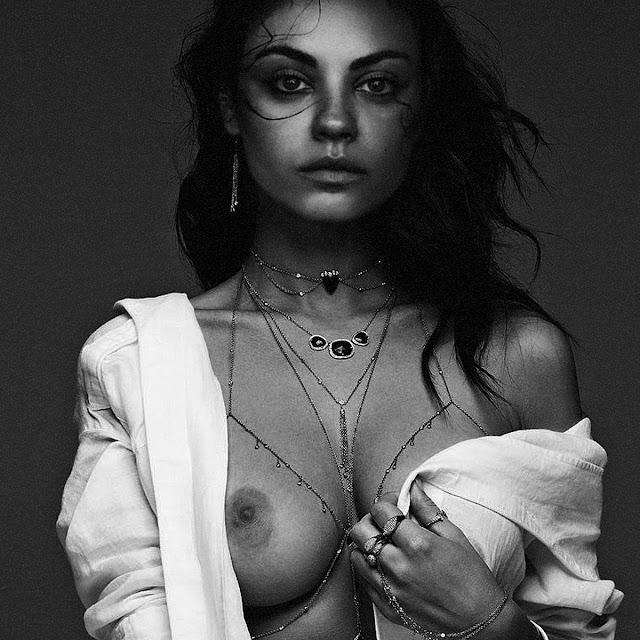 Mila Kunis topless for GQ magazine photoshoot HQ