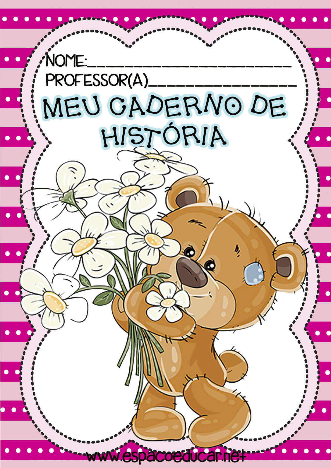 FRENTES, CAPAS OU ABERTURAS PARA CADERNO DE HISTÓRIA COLORIDAS URSINHOESPAÇO EDUCAR