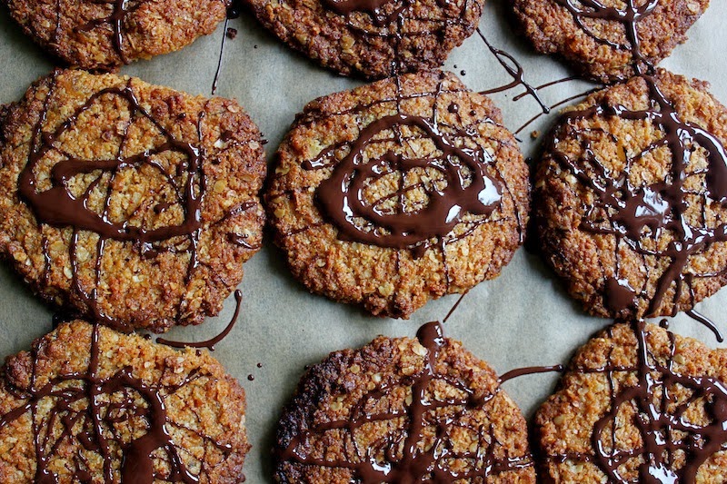 Gluten free Chocolate & Ginger Oat Biscuits