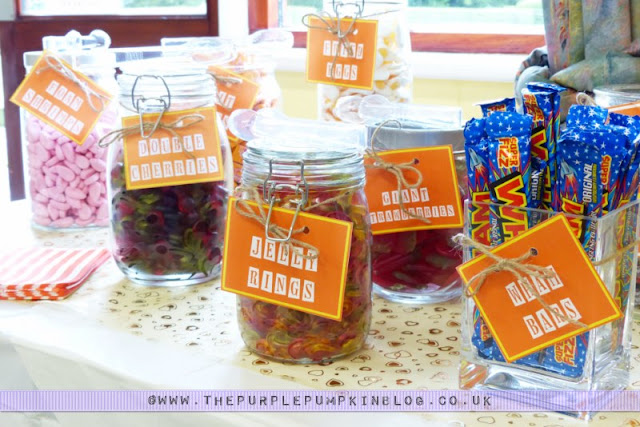[Orange & Yellow 40th Birthday Party] Tuck Shop/Candy Buffet