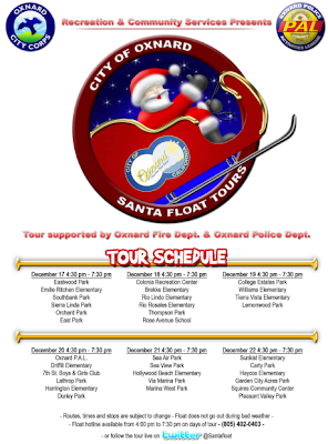 SANTA FLOAT TOUR STARTS THIS WEEK | Macaroni KID Camarillo - Ventura