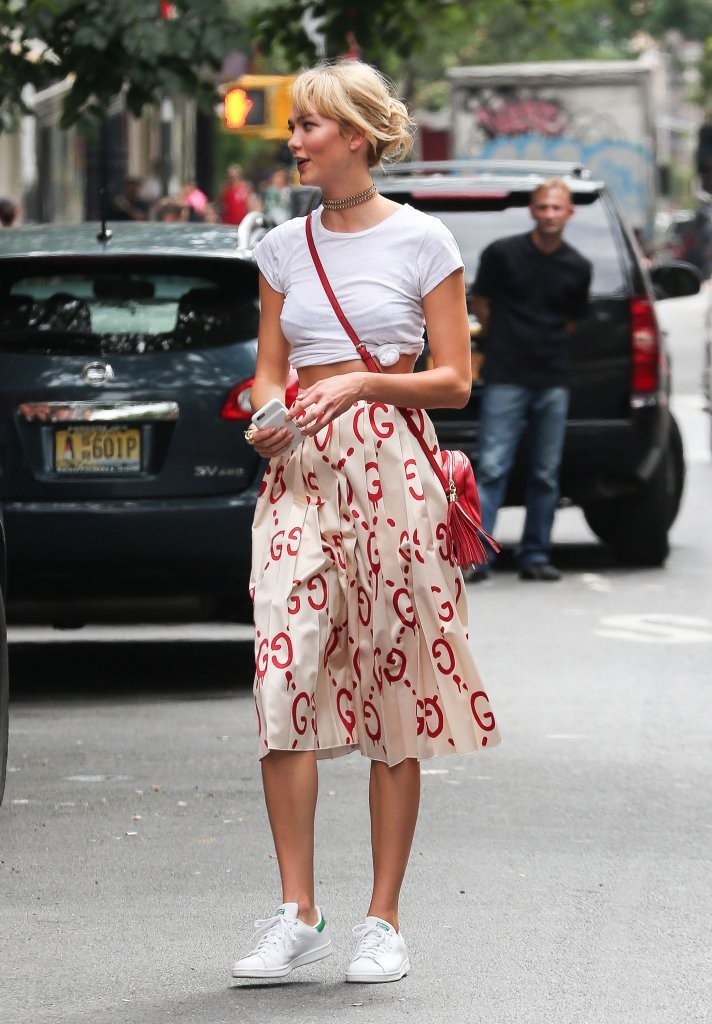 Karlie Kloss Wears Gucci Out in Soho