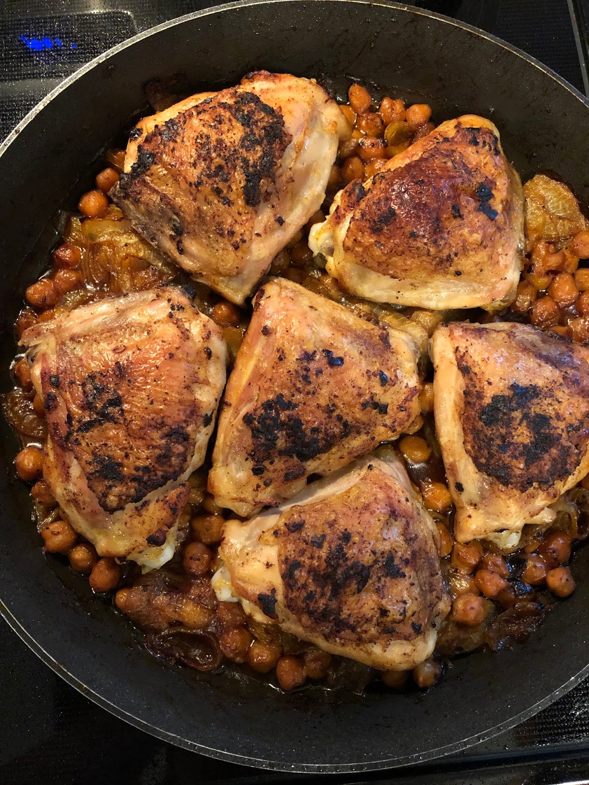 Crispy Chickpea Chicken Thighs