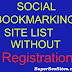Social Bookmarking Sites List Without Registration