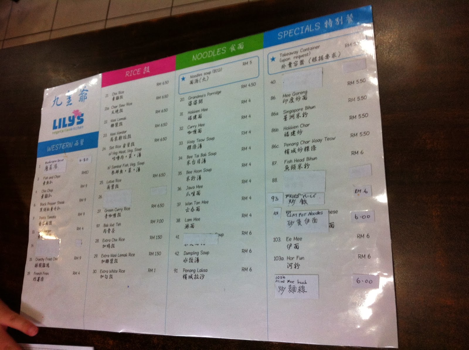 Our Journey Penang Lily Vegetarian Kitchen Cafe