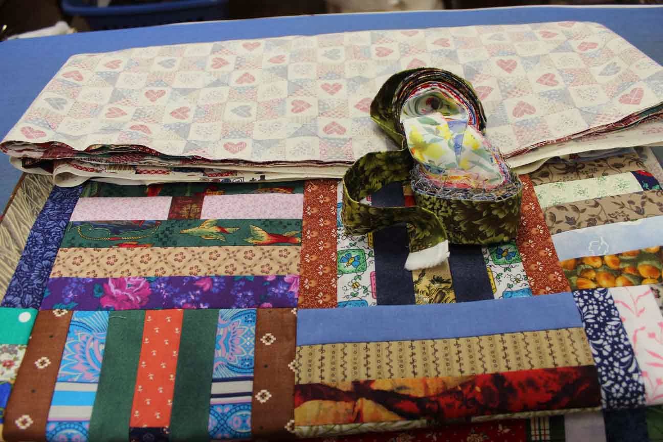 Crazy Quilter on a Bike! Who is really in charge???