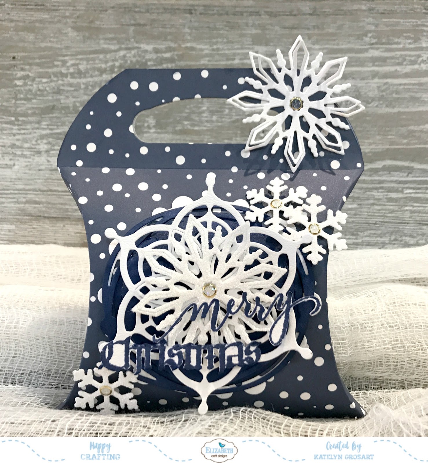 A Creative Journey Merry Christmas Gift Box Die Cut Colouring