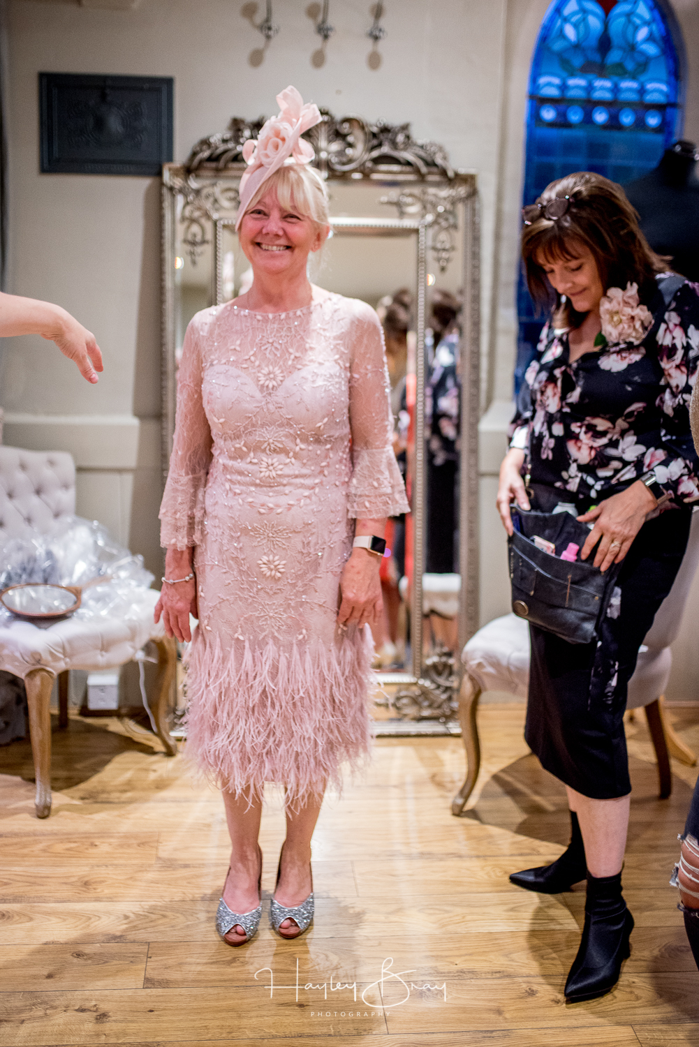 gill harvey embellished feather dress