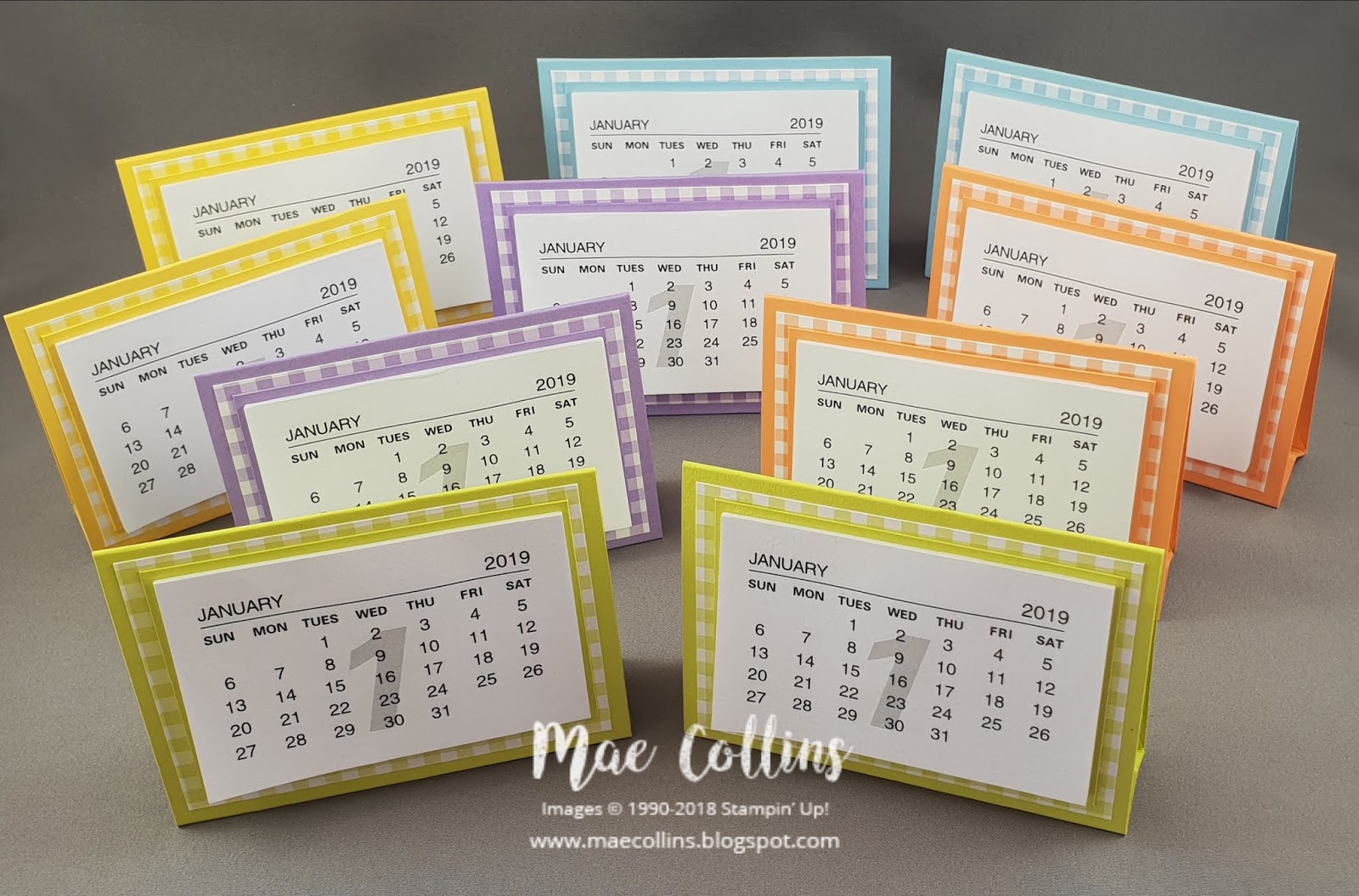 Mae Collins Mini Desktop Calendars