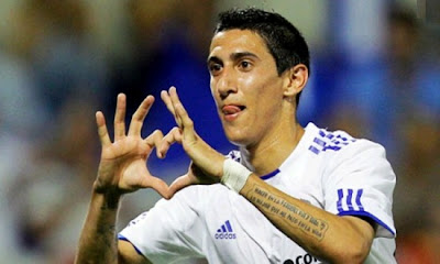 Angel Di Maria with Real Madrid jersey