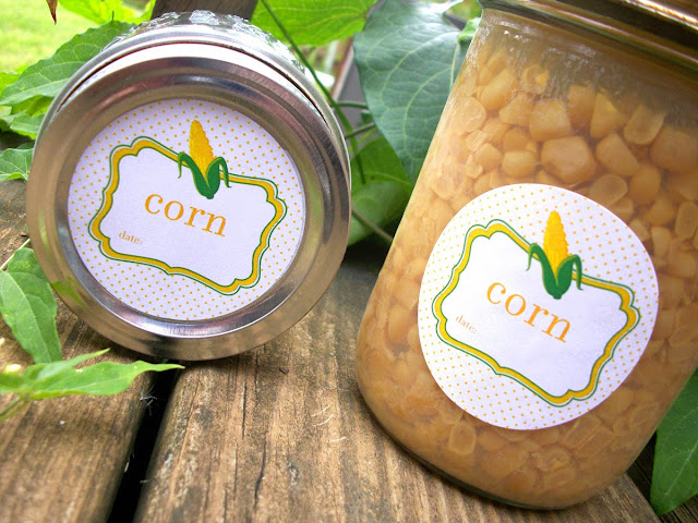 Corn canning label 