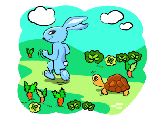 The Hare and the Tortoise Short Moral Stories in Hindi for Class 1