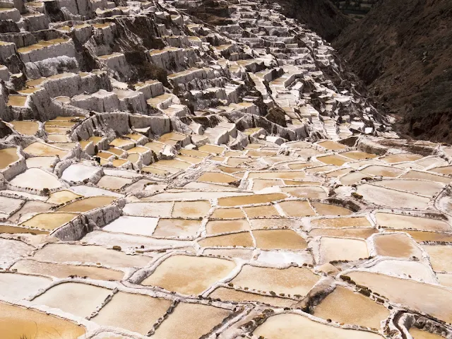 Salt ponds at Salineras de Maras near Ollantaytambo Peru