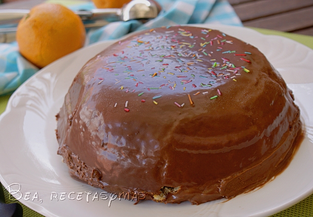 Bomba helada de chocolate y naranja