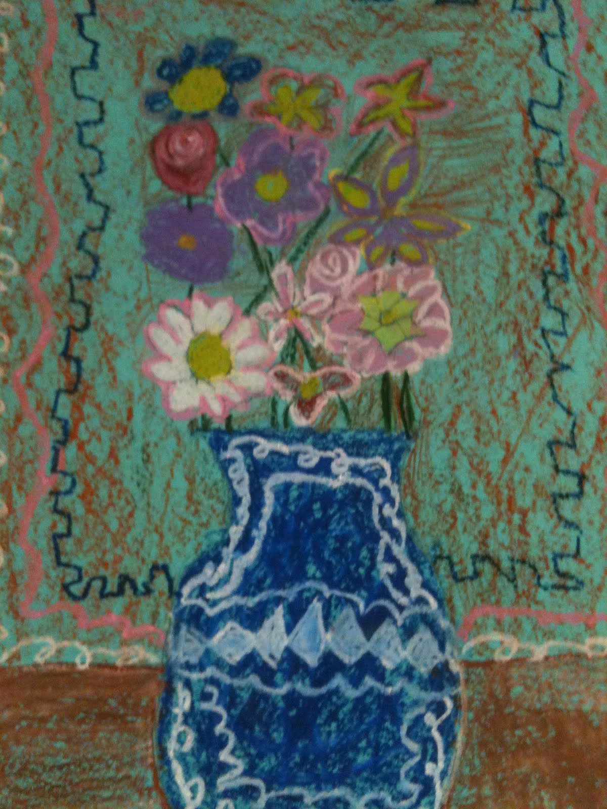 Creating Art: 3rd Grade Flowers in Vases