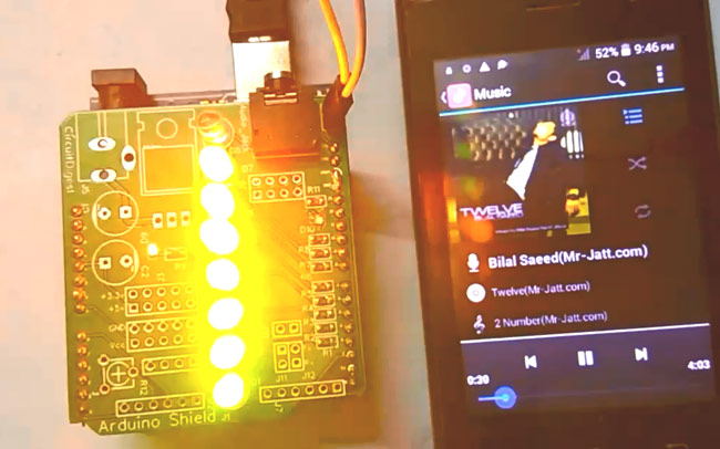DIY LED VU Meter as Arduino Shield - Internet of Things