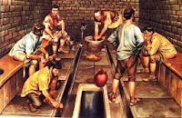 How ancient Romans cleans after use Toilet?