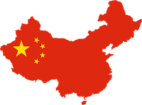 China outline with flag overlay