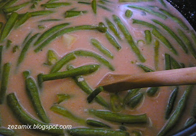 cooking stew of green beans - recipe