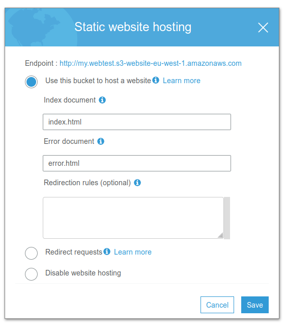 Run like Hell AWS Creating a static site with S3 (simple storage service) with aws cli