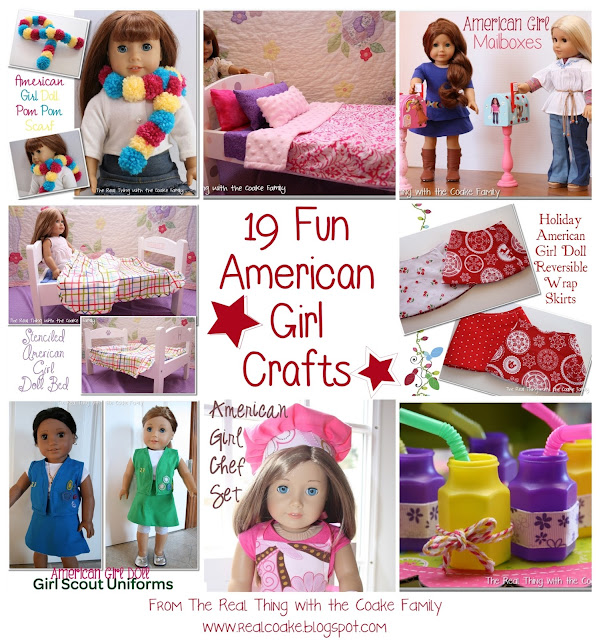 I love all 19 of these Fun American Girl Crafts! There are crafts, sewing, and party ideas. Cuteness!