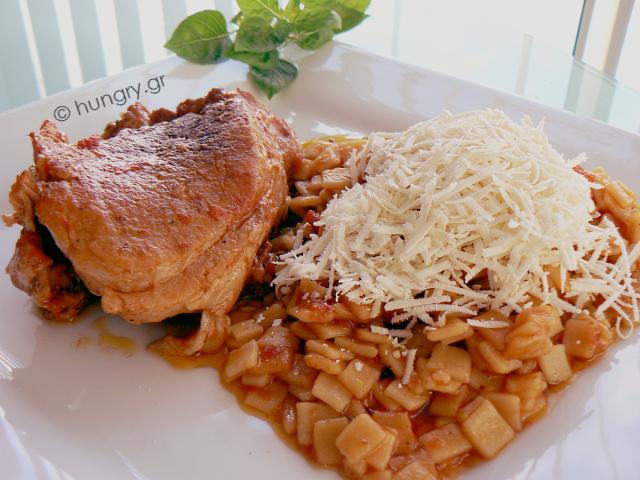 Pork Meat with Pasta (Greek Giouvetsi)