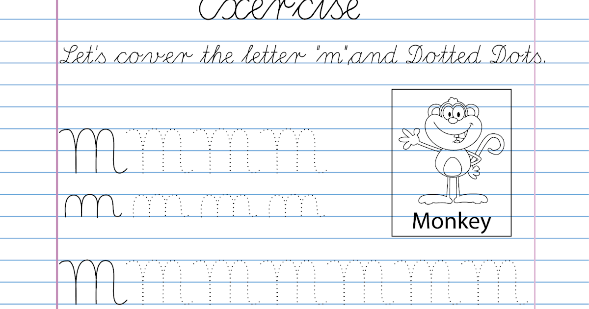 To print // dotted activity letter "M" in PDF