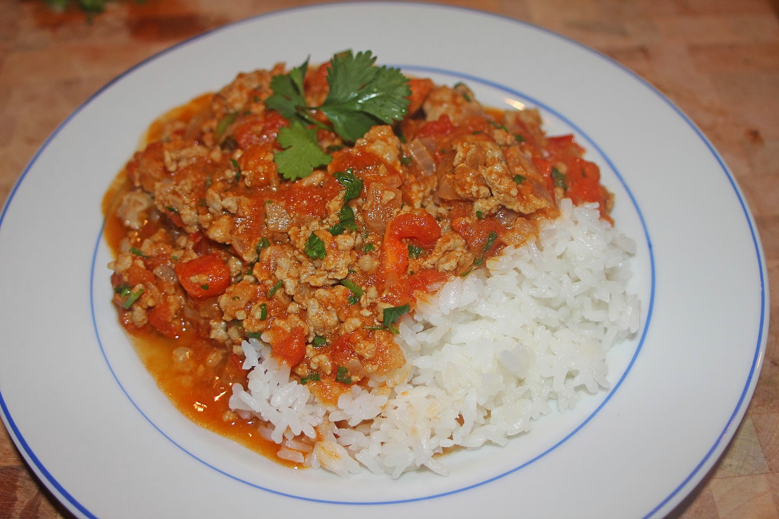 The Grub Files Cooking with Camissonia Curry Meat Sauce Over Rice