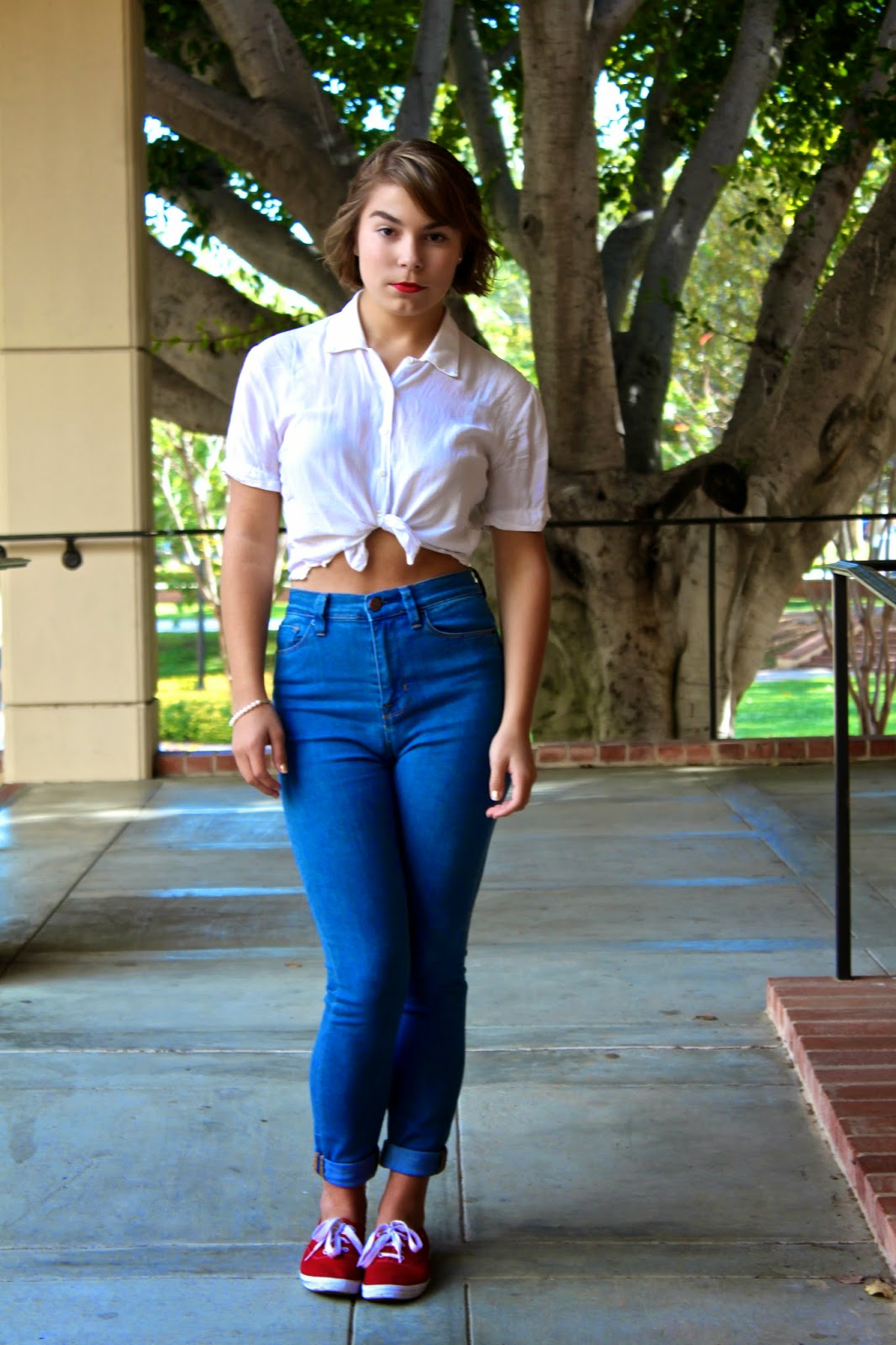 Old Blue Jeans ~ My Red Lip Classic Thing