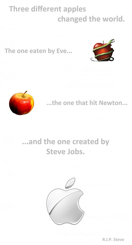 Three Different Apples Changed The World - The One Eaten By Eve, The One That Hit Newton, and the one created by Steve Jobs