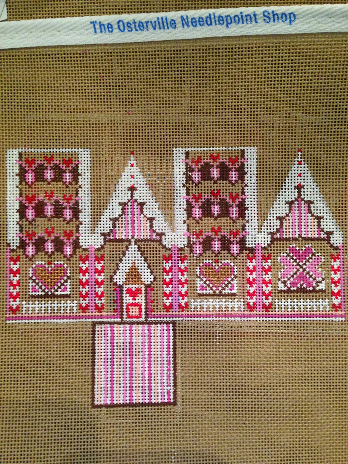 steph's stitching 3D Needlepoint Houses by Squiggee