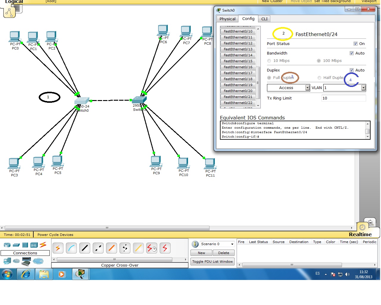 PRACTICAS EN PACKET TRACER Practica Nª 3 VLANTRUNK