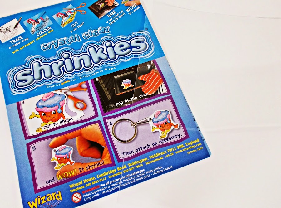 DIY-plástico mágico-plástico encogible-shrinkies-crystal clear-manualidades-charm-llavero-colgante-