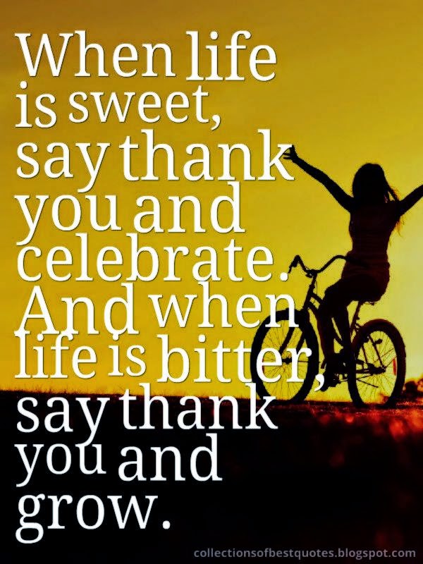 Collections Of Best Quotes: When life is sweet and bitter